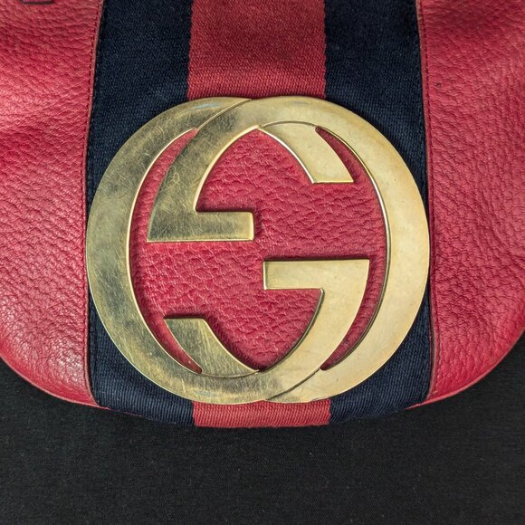 🎉PRICE DROP! 🎉. GUCCI GG Medallion Blondie Stripes Red Leather - RARE - Picture 12 of 14